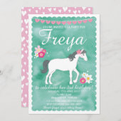 Einladung zum Geburtstag von Pferden, Pony-Party E (Vorne/Hinten)