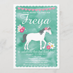 Einladung zum Geburtstag von Pferden, Pony-Party E