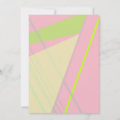 Einladung zum Geburtstag von Pink & Lime Green Geo (Rückseite)