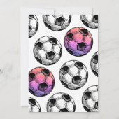 Einladung zum Geburtstag von Pink Soccer (Rückseite)