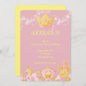 Einladung zum Geburtstag von Princess Pink (Vorne/Hinten)