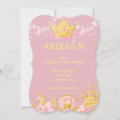 Einladung zum Geburtstag von Princess Pink (Vorderseite)