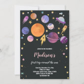 Einladung zum Geburtstag von Raketenschiffen und P (Vorderseite)