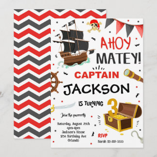 Einladung zum Geburtstag von Red Black Pirate
