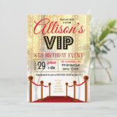 Einladung zum Geburtstag von Red Carpet (Stehend Vorderseite)