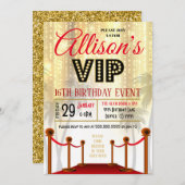 Einladung zum Geburtstag von Red Carpet (Vorne/Hinten)