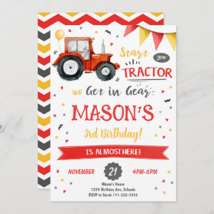 Einladung zum Geburtstag von Red Tractor