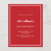 Einladung zum Geburtstag von Rot Weiß (Vorderseite)