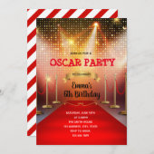 Einladung zum Geburtstag von Rotem Teppich (Vorne/Hinten)