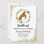Einladung zum Geburtstag von Sattelpferd (Vorderseite)
