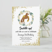 Einladung zum Geburtstag von Sattelpferd (Stehend Vorderseite)
