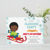 Einladung zum Geburtstag von Sled Boys (Stehend Vorderseite)