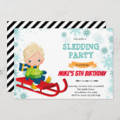 Einladung zum Geburtstag von Sled Boys (Vorne/Hinten)