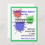 Einladung zum Geburtstag von Splats Boy (Vorne/Hinten)