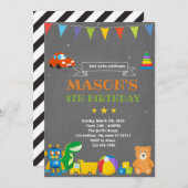 Einladung zum Geburtstag von Toyland (Vorne/Hinten)