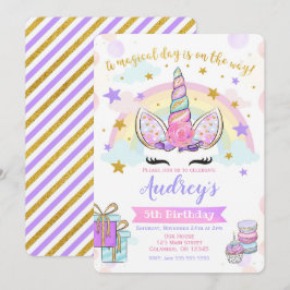 Einladung zum Geburtstag von Unicorn Magisches Par