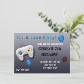 Einladung zum Geburtstag von Video-Gamer (Stehend Vorderseite)
