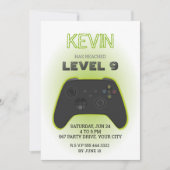 Einladung zum Geburtstag von Videospielen, Gamer (Vorderseite)