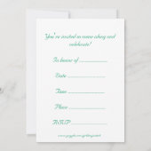 Einladung zum Geburtstag von Vögeln (Rückseite)