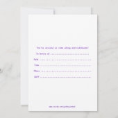 Einladung zum Geburtstag von Vögeln (Rückseite)