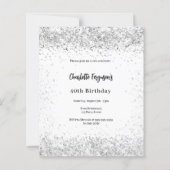 Einladung zum Geburtstag von White Silber (Vorderseite)