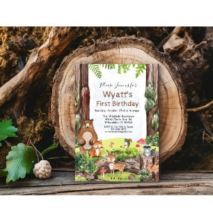 EINLADUNG ZUM GEBURTSTAG - Waldtiere für jedes Alt