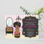 Einladung zum Geburtstag WELLNESS-CENTER Nagellack (Stehend Vorderseite)