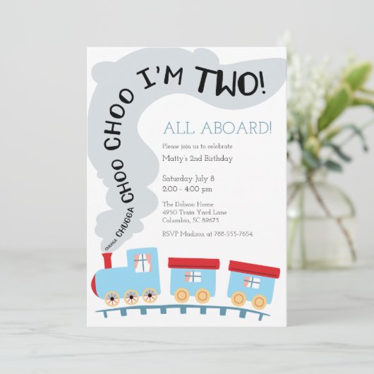 Einladung zum Geburtstag, Zug 2. Geburtstag (Stehend Vorderseite)