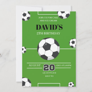Einladung zum Geburtstag zum Thema Fußball