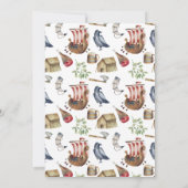 Einladung zum Geburtstagsfeier des Viking Themed (Rückseite)