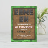 Einladung zum GeburtstagsGamer (Stehend Vorderseite)