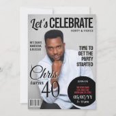 Einladung zum Geburtstagsmagazin | Moderne Einladu (Vorderseite)