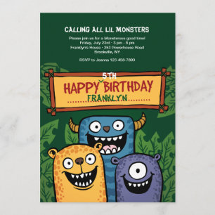 Einladung zum Geburtstagsmonster