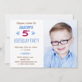 Einladung zum Geburtstagsparty-Foto von Kindern (Vorderseite)