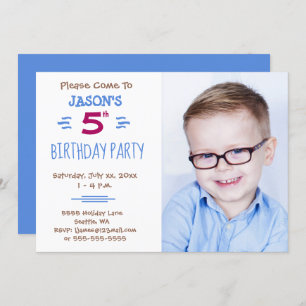 Einladung zum Geburtstagsparty-Foto von Kindern