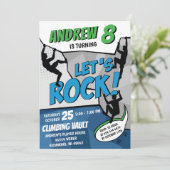 Einladung zum Geburtstagsparty "Personal Rock Clim (Stehend Vorderseite)