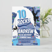 Einladung zum Geburtstagsparty "Personal Rock Clim (Stehend Vorderseite)