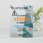 Einladung zum Geburtstagsparty "Personal Rock Clim (Stehend Vorderseite)