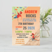 Einladung zum Geburtstagsparty "Personal Rock Clim (Stehend Vorderseite)