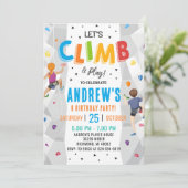 Einladung zum Geburtstagsparty "Personal Rock Clim (Stehend Vorderseite)