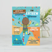 Einladung zum Geburtstagsparty "Personal Rock Clim (Stehend Vorderseite)