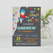 Einladung zum Geburtstagsparty "Personal Rock Clim (Stehend Vorderseite)