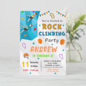 Einladung zum Geburtstagsparty "Personal Rock Clim (Stehend Vorderseite)