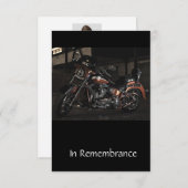 Einladung zum Gedächtnisdienst für Motorräder (Vorne/Hinten)