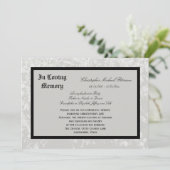 Einladung zum Gedächtnisdienst — klassisches Desig (Stehend Vorderseite)