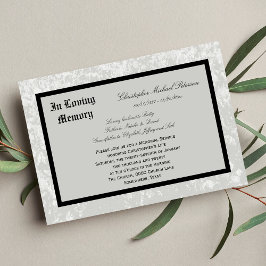 Einladung zum Gedächtnisdienst — klassisches Desig