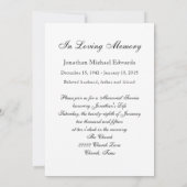 Einladung zum Gedenkdienst — Lily (Rückseite)