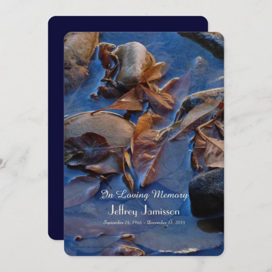 Einladung zum Gedenken, Blätter im Wasser (Vorne/Hinten)