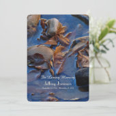 Einladung zum Gedenken, Blätter im Wasser (Stehend Vorderseite)