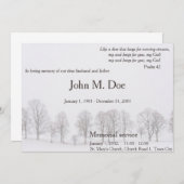 Einladung zum Gedenkgottesdienst mit Bäumen und Sc (Vorne/Hinten)